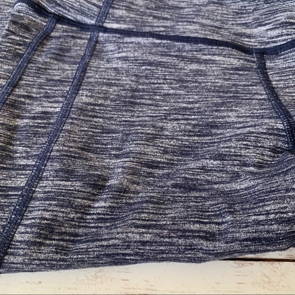 Victoria Secret Sport Navy Blue Space Dye Heathered High Rise Crop Leggings - Picture 2 of 9